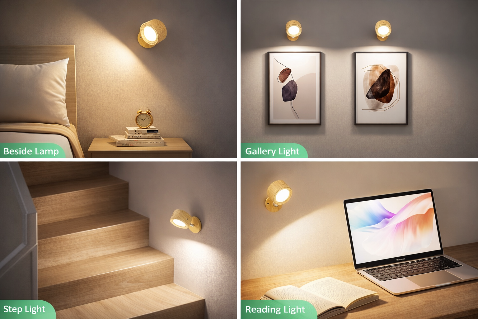 Lampada da parete magnetica LumiSpot™ 360°